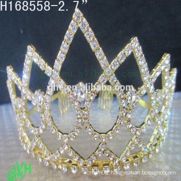 .New Designs Cheap Rhinestone Crown, pageant wear gold tiaras &crown